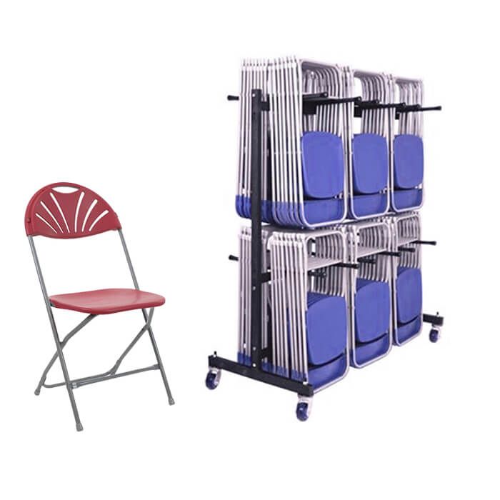 168 Fanback Plastic Folding Chairs Bundle