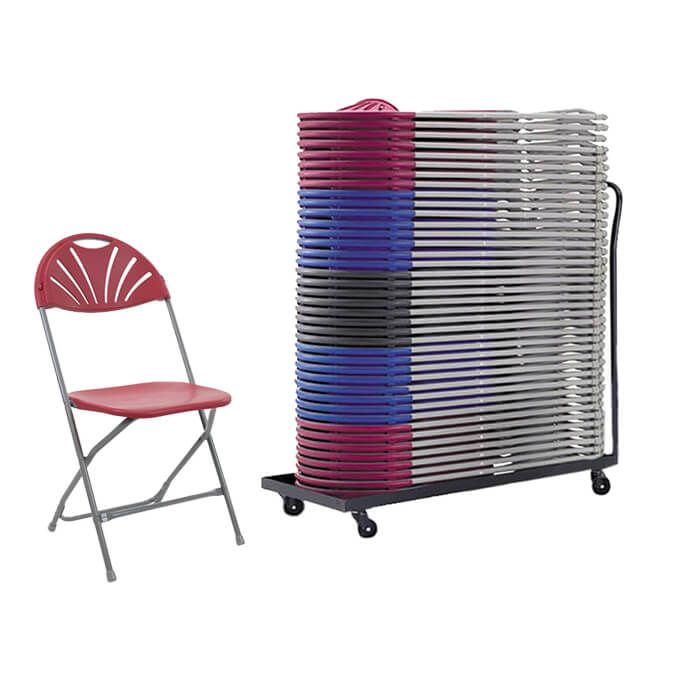 40 Fanback Plastic Folding Chairs Bundle