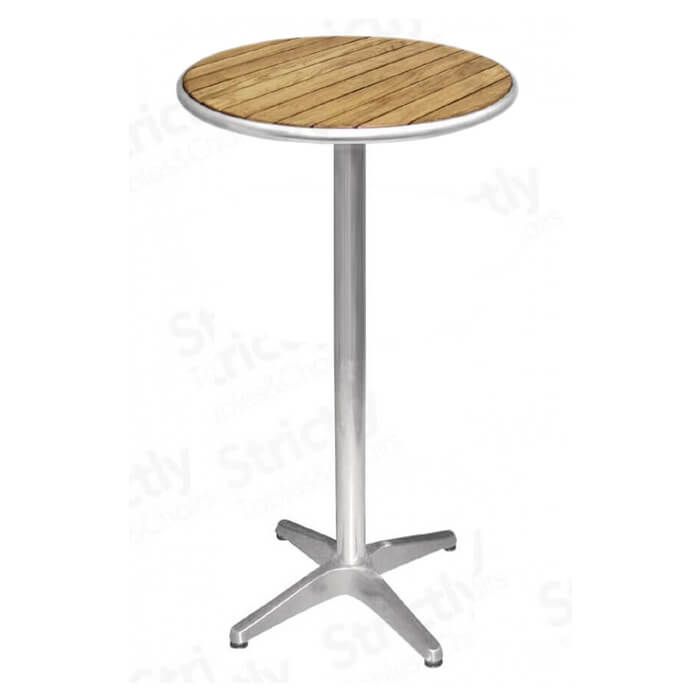 Round Poseur Bistro Table with Ash Table Top - 2 foot 3 Inch