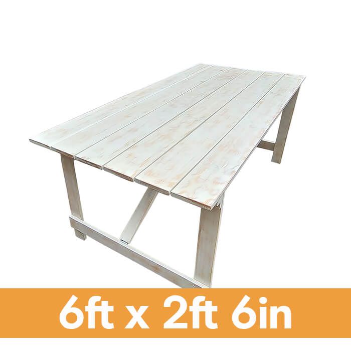 Rustic Folding Farm Table | 6 Foot by 2 Foot 6 Inch