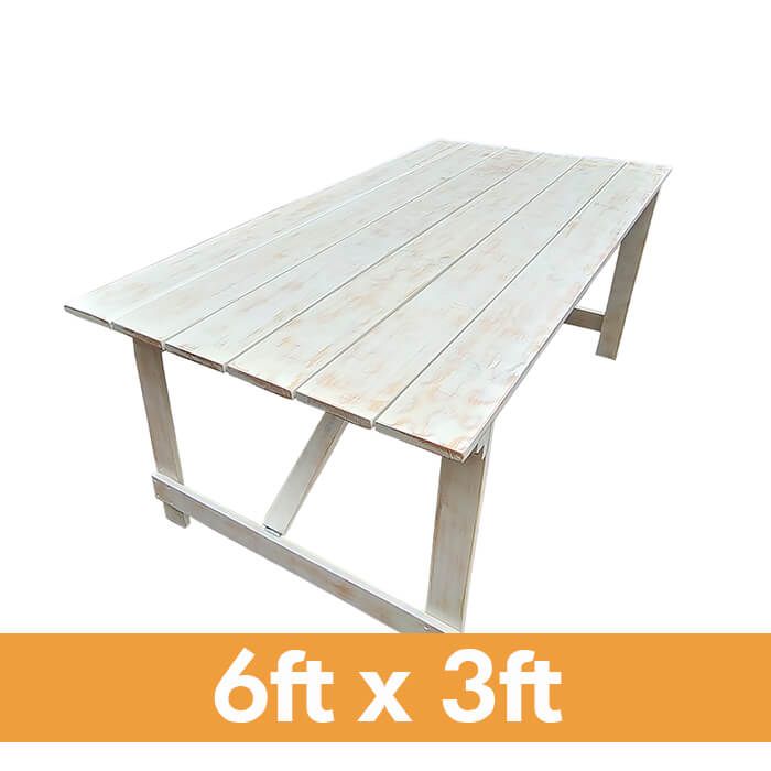 Rustic Folding Farm Table | 6 Foot by 2 Foot 6 Inch