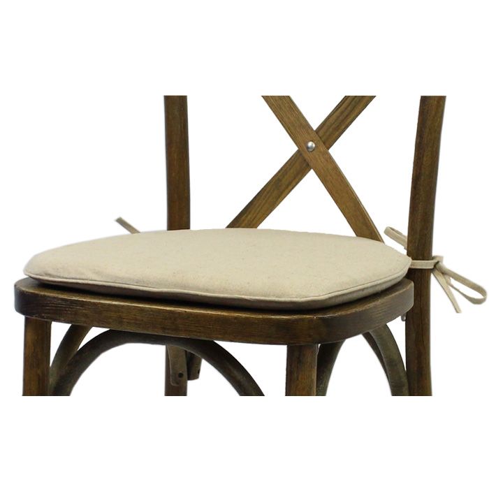 Tie on linen seat pad