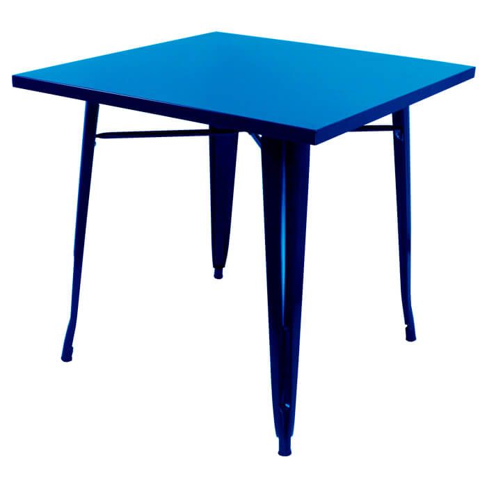 Tolix Style Dining Table | Gloss Blue