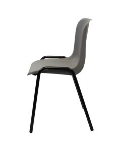 Plastic Stacking Chair | Black Frame Grey Shell