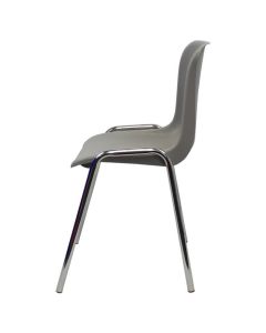 Plastic Stacking Chair | Chrome Frame Grey Shell