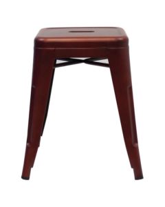 Profile view of copper Tolix low stool