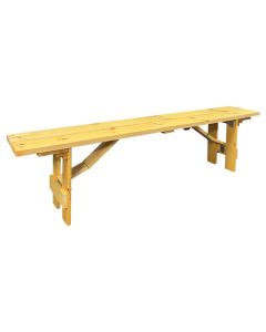 Light Oak Folding Farm Bench - 183cm