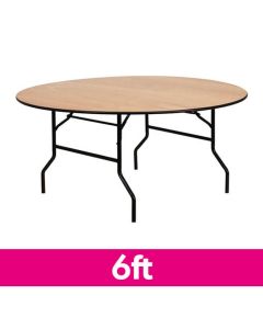 Round 6 Foot Wooden Event Table