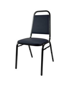 Steel Event Chair | Silver Vein Blue Vinyl Fabric