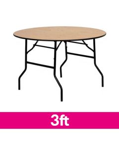 Round 3 Foot Wooden Event Table