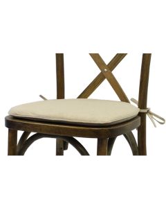 Tie on linen seat pad