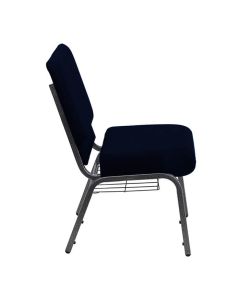 Worship Church Stacking Chair - Gold Vein Frame Black Fabric