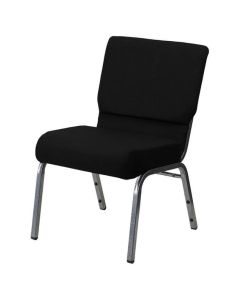 Worship Church Stacking Chair - Gold Vein Frame Black Fabric