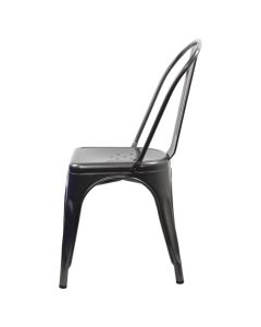 Tolix Style Bistro Chair | Gloss Gun Metal