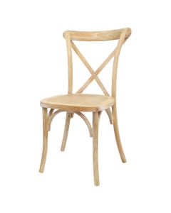 Profile view of distressed Crossback chair