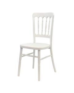 Profile view of white Cheltenham chair