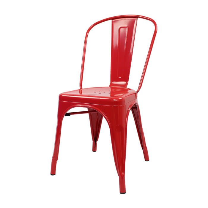 Tolix Style Bistro Chair | Red