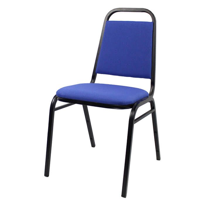 Steel Event Chair | Black Vein Blue Fabric