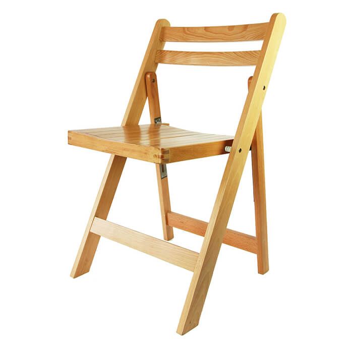 Wooden Folding Chair | Natural Finish