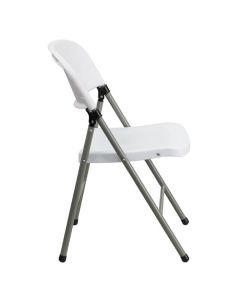 Apollo Plastic Folding Event Chair | Grey Frame White Shell