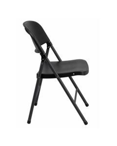 Apollo Plastic Folding Event Chair | Black Frame Black Shell