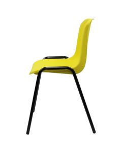 Plastic Stacking Chair | Black Frame Yellow Shell