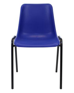 Plastic Stacking Chair | Black Frame Blue Shell