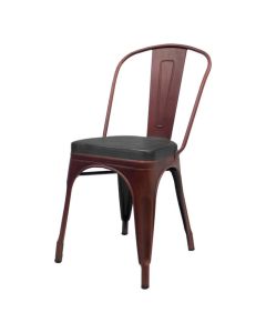 Tolix Style Bistro Chair with Box Seat | Copper