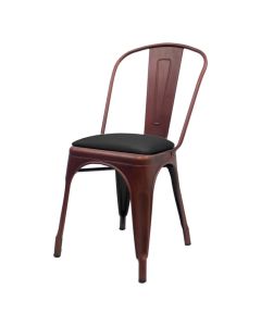 Tolix Style Bistro Chair with Dome Seat | Copper