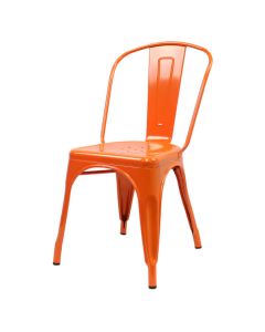 Tolix Style Bistro Chair | Orange