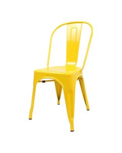 Tolix Style Bistro Chair | Yellow