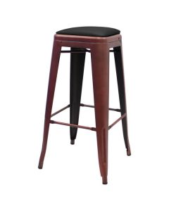 Tolix Style Bistro Bar Stool with Dome Seat | Copper