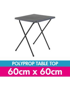 Folding School Exam Desk Polyprop Charcoal