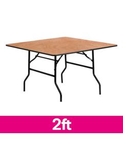 Square 2 Foot Wooden Event Table