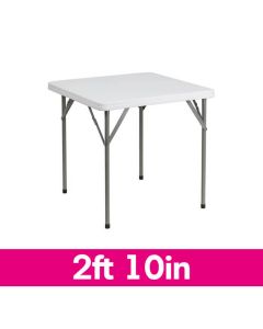 Square 2 Foot 10 Inch Plastic Event Table