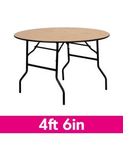 Round 4 Foot 6 Inch Wooden Event Table