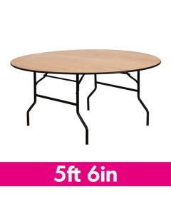 Round 5 Foot 6 Inch Wooden Event Table