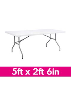 Rectangle 5 Foot by 2 Foot 6 Inch Plastic Event Table