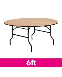 Round 6 Foot Wooden Event Table