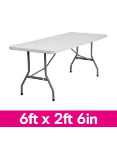 Rectangle 6 Foot by 2 Foot 6 Inch Plastic Event Table