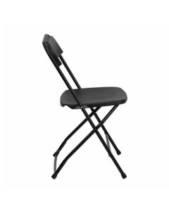 Plastic Folding Event Chair | Black Frame Black Shell