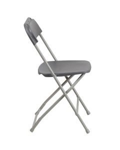 Plastic Folding Event Chair | Grey Frame Charcoal Shell