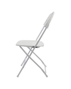 Plastic Folding Event Chair Fanback | White Frame White Shell