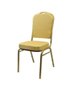 Steel Event Chair Diamond | Gold Frame Gold Fabric