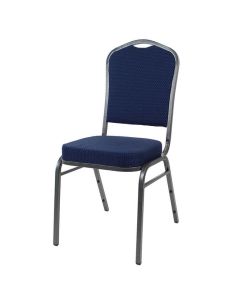 Steel Event Chair Diamond | Silver Vein Blue Fabric