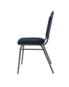 Steel Event Chair | Silver Vein Blue Fabric