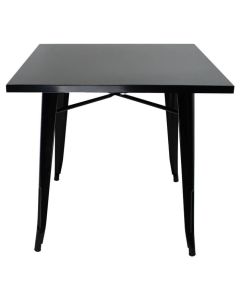 Tolix Style Dining Table | Gloss Black