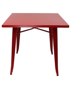 Tolix Style Dining Table | Gloss Red