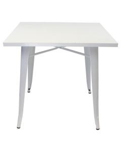 Tolix Style Dining Table | Gloss White