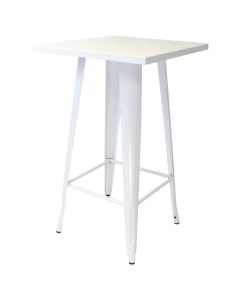 Tolix Style Bar Table | Gloss White